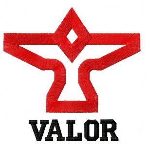 Team Valor logo embroidery design