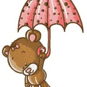 Teddy as Mary Poppins embroidery design