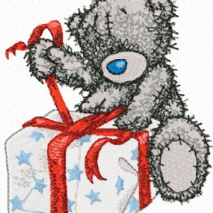 Teddy Bear Christmas is coming embroidery design