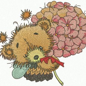Teddy bear fairy 3 embroidery design