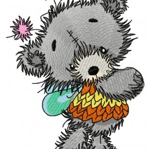 Teddy bear fairy 4 embroidery design