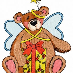 Teddy bear fairy 7 embroidery design