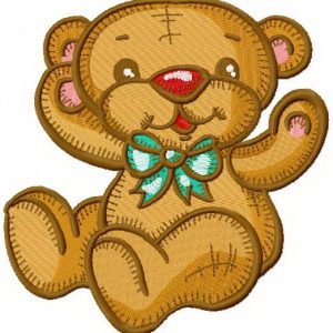 Teddy bear give me a hug embroidery design
