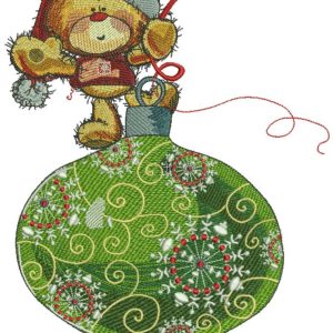 Teddy Bear Christmas coming soon embroidery design