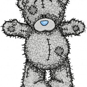 Teddy Bear Hello friend embroidery design