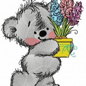 Teddy Bear is preparing for the holiday 4 embroidery design