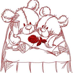 Just married one colored embroidery design