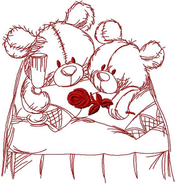 Just married one colored embroidery design