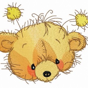 Teddy bear muzzle embroidery design