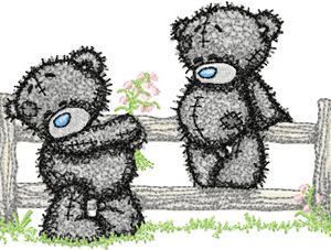 Teddy Bear Romantic embroidery design
