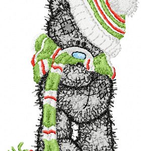Teddy Bear very cold embroidery design