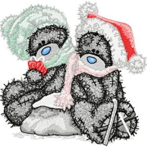 Teddy Bear want ice cream embroidery design