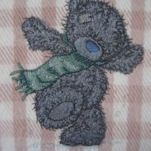 Teddy Bear winter applique embroidery design
