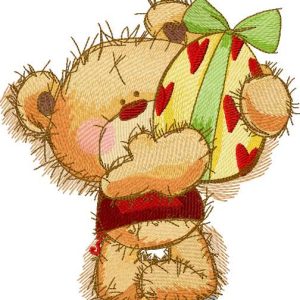 Teddy Bear Easter egg 4 embroidery design