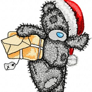 Teddy Bear Teddy Christmas postman embroidery design