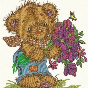Teddy's bouquet 6 embroidery design