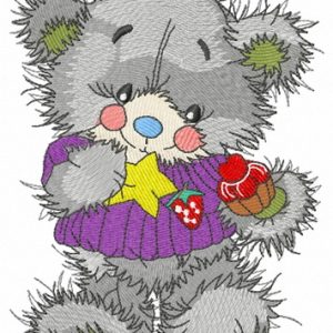 Teddy's birthday 3 embroidery design