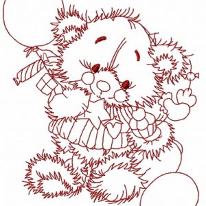 Teddy's birthday 4 embroidery design