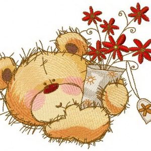 Teddy's bouquet 3 embroidery design