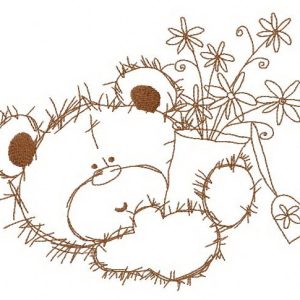 Teddy's bouquet 4 embroidery design