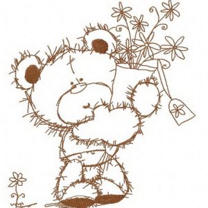 Teddy's bouquet 5 embroidery design