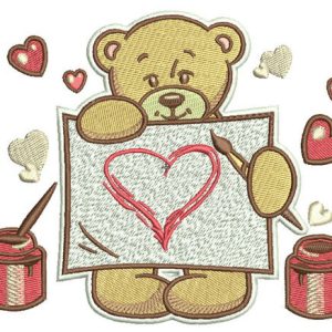 Teddy's painting 2 embroidery design