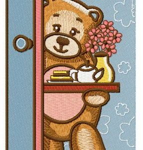 Teddy's teatime 4 embroidery design