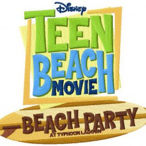 Teen beach movie logo embroidery design