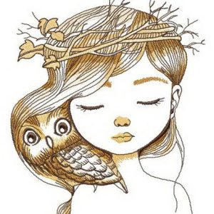 Tender friendship embroidery design