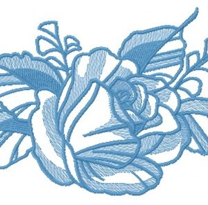 Tender rose 2 embroidery design