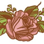 Tender rose embroidery design