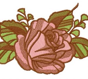 Tender rose embroidery design