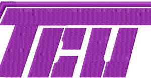 Texas Christian University alternative logo embroidery design