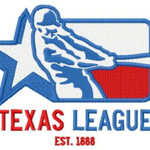 Texas league logo embroidery design