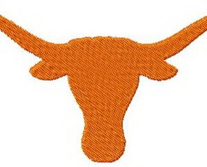 Texas University Longhorns logo embroidery design
