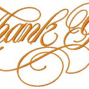 Thank you embroidery design