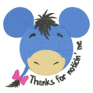 Thanks for noticin' me embroidery design