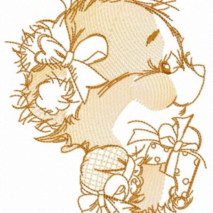 Thanks for present, my friend embroidery design