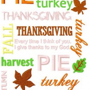 Thanksgiving Day mix embroidery design