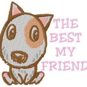 The best my friend embroidery design