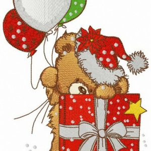 The biggest present ever embroidery design
