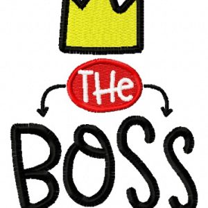 The boss embroidery design
