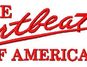 The heartbeat of America embroidery design