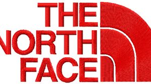 The North Face logo embroidery design