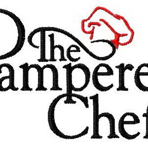 The Pampered Chef logo embroidery design