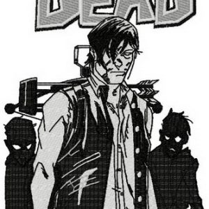 The Walking Dead heroes embroidery design