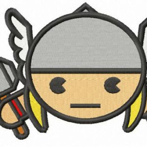 Thor's face embroidery design