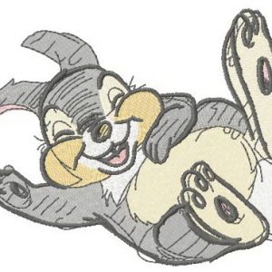Thumper happy embroidery design