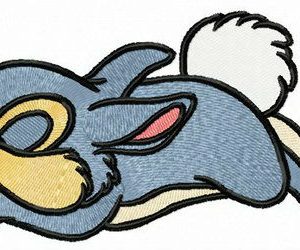 Thumper sleeps embroidery design