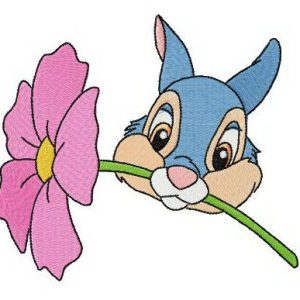 Thumper's present embroidery design